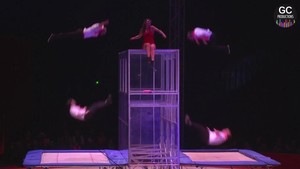 Festival International du Cirque 2016 - Numéro Catwall - double trampoline
